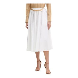 Elisabetta Franchi Dames, Rokken, Wit, Maat: XS Katoen