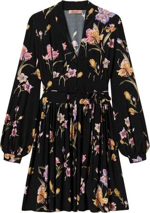 Twin-Set Abito corto a fiori - Nero