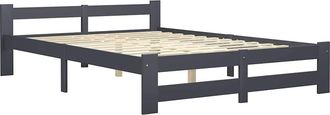 vidaXL Vidaxl - Estructura Cama Sin Colch&oacute;n Madera Pino Gris Oscuro 160x200 Cm