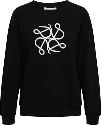 &Co Woman Hoodies & sweatvesten, Dames, Zwart, XL, Katoen, Royale Sweater met Artwork op de Voorkant