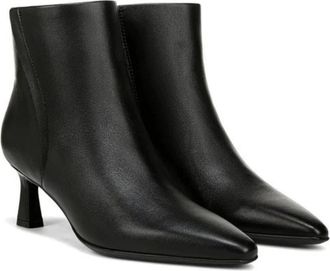 Naturalizer Deesha Boots Women 2W Black Leather Side Zip Ankle Bootie ZAP2615