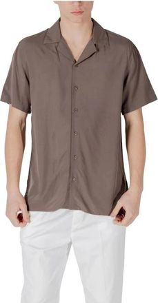 Gianni Lupo Heren, Overhemden, Bruin, Maat: 2XL Viscose