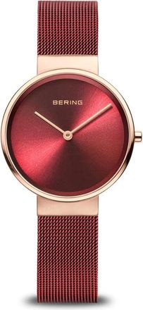 Bering Dames Klassiek Horloge 14531-363 - Dames - Horloges - Rood - ONE Size - Accessoires