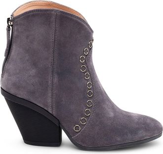 Hogan Eyelet-Embellished Suede Boots