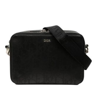 Dior Pre-owned Perforated Leather Crossbody Bag - Dames - Pre-owned - Zwart - Maat: ONE Size Leer