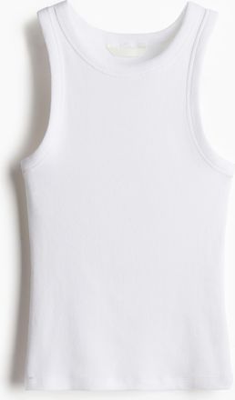 H&M Geripptes Tanktop - White