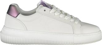 Calvin Klein Sportieve witte sneakers met contrastdetails - Dames - Sneakers - Wit - 40 EU - Schoenen