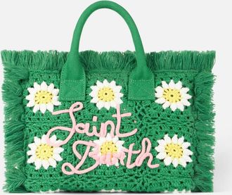 MC2 Saint Barth Colette Handbag With Crochet Flower Patches
