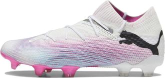 Puma Future 7 Ultimate FG/AG Soccer Cleats White Pink Black 107599-01