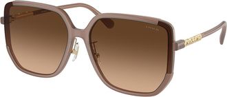Coach HC8401D CR635 Asian Fit 580874 Womens Sunglasses Brown Size 64