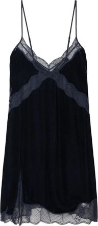 Zadig&Voltaire Abito corto con rifinitura in pizzo - Blu