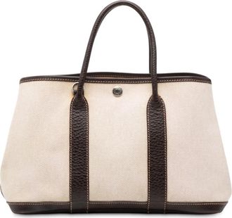 Herm&egrave;s Pre-owned Hermes Toile and Negonda Garden Party 30 Ladies Y9OX74MMVYD9GSKL