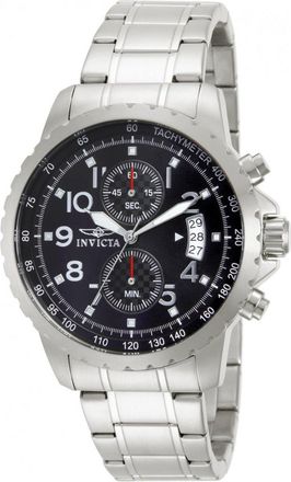 Invicta Specialty 13783 Heren Horloge - Quartz Uurwerk - Roestvrij Staal met zwarte Wijzerplaat - 45mm