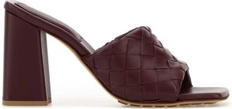 Bottega Veneta Maroon Slip On Heels
