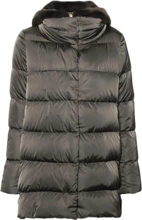 Herno Dark Grey Quilted Hood Jacket