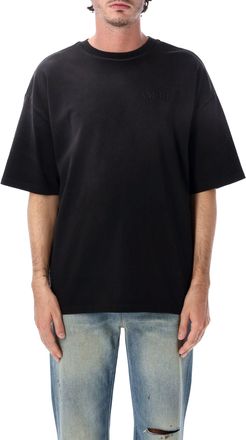 Amiri Grad MA Check Patch Bandana Print Embroidered Oversized T-Shirt