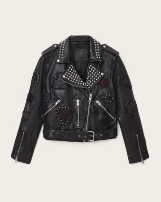 AllSaints College Leather Biker Jacket