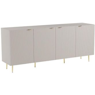 Vente-Unique Vente-unique - Credenza con 4 ante in mdf e Acciaio Beige e Dorato - yesinia