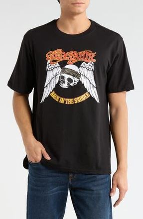 James Campbell Aerosmith Graphic T-Shirt in Black at Nordstrom Rack, Size Xx-Large