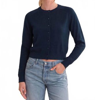 525 america Paloma Long Sleeve Cardigan In Dark Blue