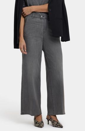 NYDJ Mona High Waist Ankle Wide Leg Jeans in Chateau Shadow at Nordstrom, Size 10