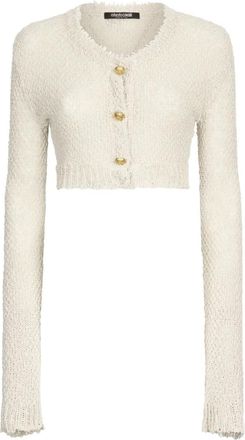 Roberto Cavalli cropped knitted cardigan - Neutrals