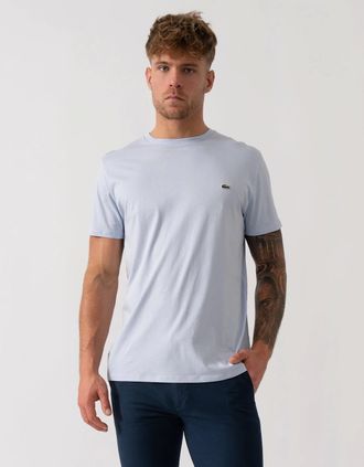 Lacoste Mens Lacoste Mens Crew Neck Pima Cotton Jersey T-Shirt - Phoenix Blue J2G - Phoenix Blue Jg - Size: 42