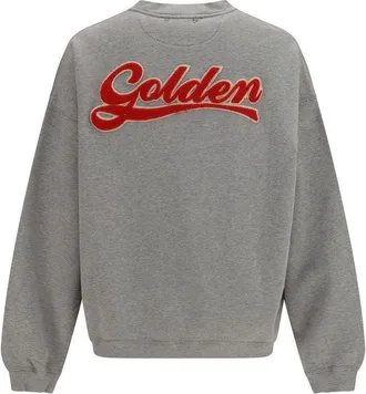Golden Goose Oversized Cotton Crewneck Sweatshirt - Gray
