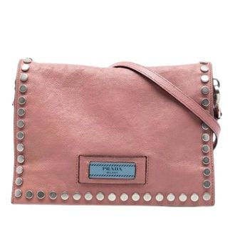 Prada Pre-owned Etiquette Schoudertas - Dames - Pre-owned - Roze - Maat: ONE Size Leer