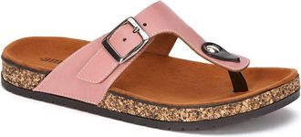 Andrea Womens Casual Flip Flops With Comfort Insole In Pink