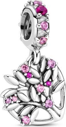 Pandora Womens Heart Family Tree Dangle Charm In Pink