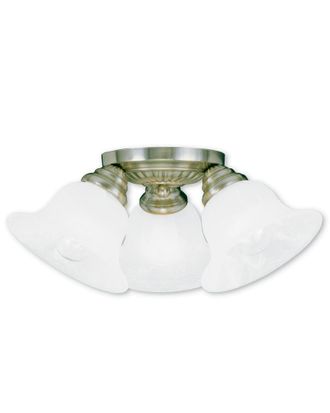 Livex Lighting Livex Edgemont 3-Light Antique Brass Ceiling Mount