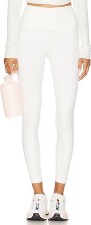 SPLITS59 Womens Airweight Rib High Waist 7/8 Leggings In White