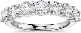 Pompeii3 2 Ct TW 7-Stone Diamond Wedding Ring in White or Yellow Gold