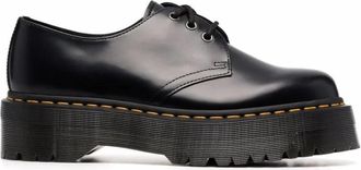 Dr. Martens 1461 Quad Smooth Leather Platform Schoenen - Dames - Nette schoenen - Zwart - 40 EU - Leer - Schoenen