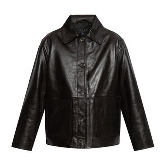 Rag & Bone Leather Jassen - Dames - Leren en Su&egrave;de Jassen - Bruin - XS - Leer - Jassen