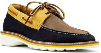 Donald J Pliner Dempsey Boat Shoe in Navy Multi at Nordstrom, Size 10.5
