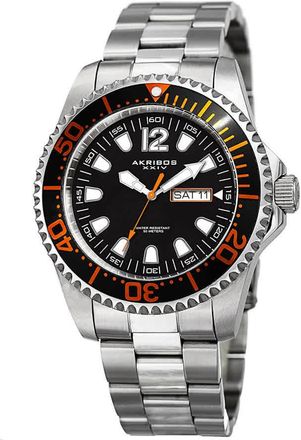 Akribos XXIV Extremis Quartz Black Dial Mens Watch P50171