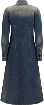 Fendi Denim Shirt-Dress Dress - Blue