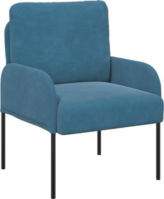 vidaXL Sof&aacute;s Con Coj&iacute;n 55cm Azul Madera Contrachapada Vidaxl