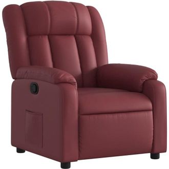 vidaXL Vidaxl - Sill&oacute;n Reclinable De Cuero Sint&eacute;tico Rojo Tinto