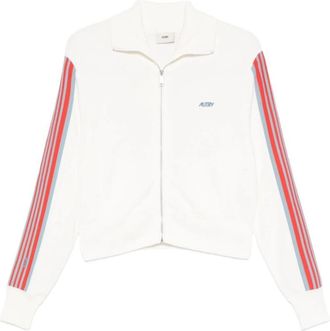 Autry Sweatshirt met streepdetail en ritssluiting - Dames - Trainingsjackets - Wit - M - Nylon - Fitness