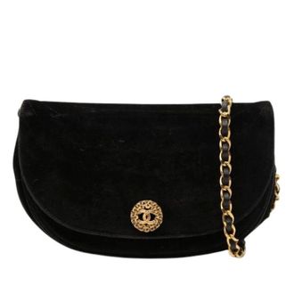 Chanel unisex, Pre-owned, Zwart, Maat: ONE Size Velours