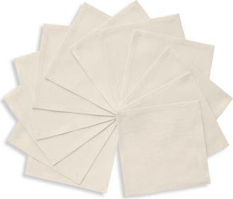 Solino Home Cotton Linen Plain Cocktail Napkins Set of 12, 6 x 6 Inch for Dining Table, Holiday and Everyday Table Decor - Dru at Nordstrom, Size
