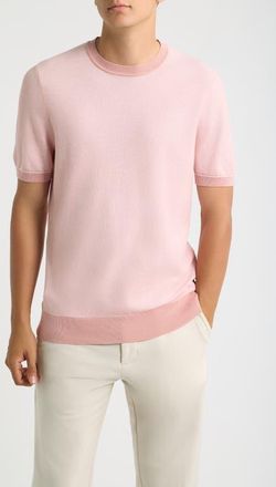 BOSS H-Nalon Textured Cotton & Lyocell Top in Light/pastel Pink at Nordstrom, Size Xx-Large