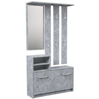 Hucoco Hucoco - florence Contemporary bookcase 5 niches living room/office/bedroom 30x40x182 Multifunctional storage unit