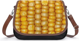 Generic Corn Texture Crossbody Bag Womens Handbag PU Message Bags Shoulder Purse with Adjustable Strap