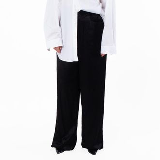 Balenciaga Mid Rise Five Pocket Satin Pants, Size Medium