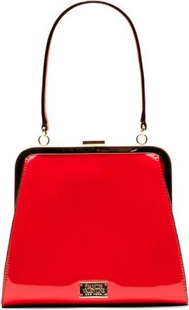 Frances Valentine Lulu Leather Frame Clutch in Red at Nordstrom