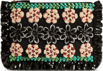 La DoubleJ Clutch con ricamo - Nero